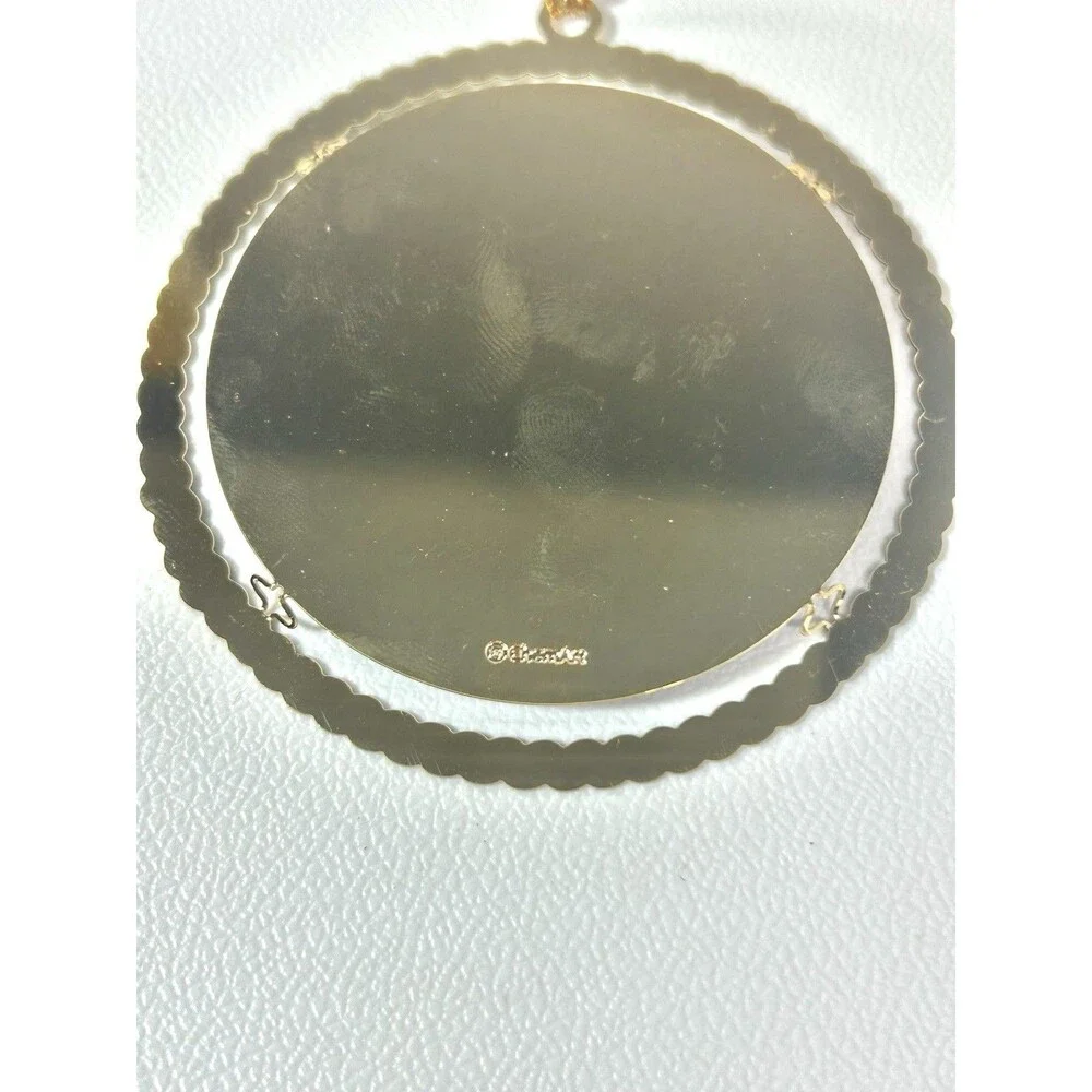 2 US Navy Christmas Ornament Military American Pride USA Gift Gold Tone Trim